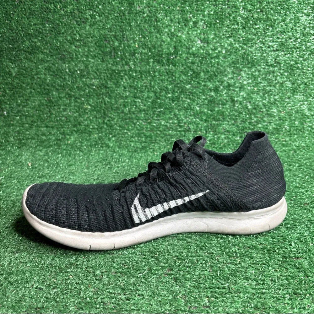 Nike Free RN Flyknit Womens Size 9 Black Athletic Running Shoes Sneakers‎